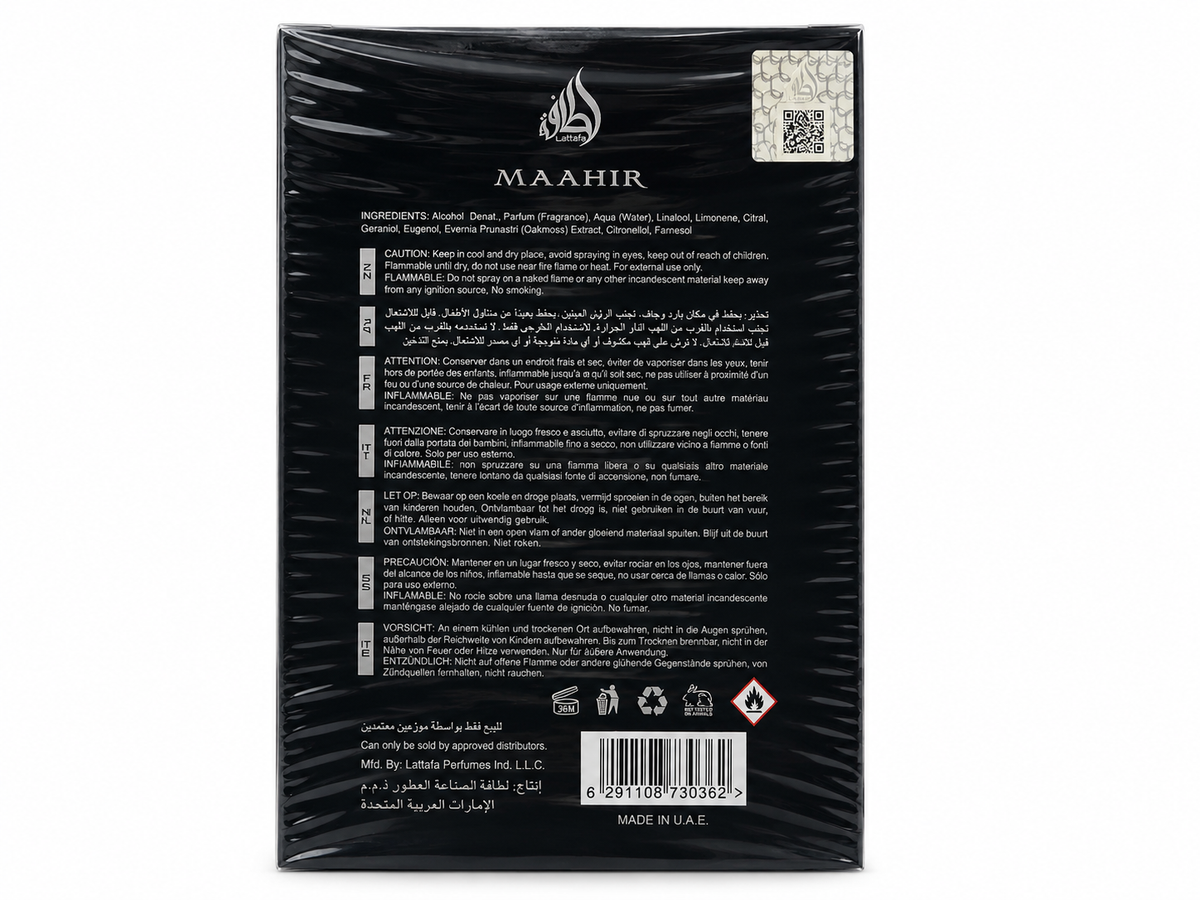Lattafa Mahir Black Edition eau de parfum 100ML