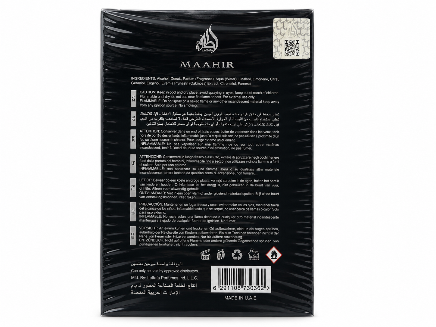 Lattafa Mahir Black Edition eau de parfum 100ML