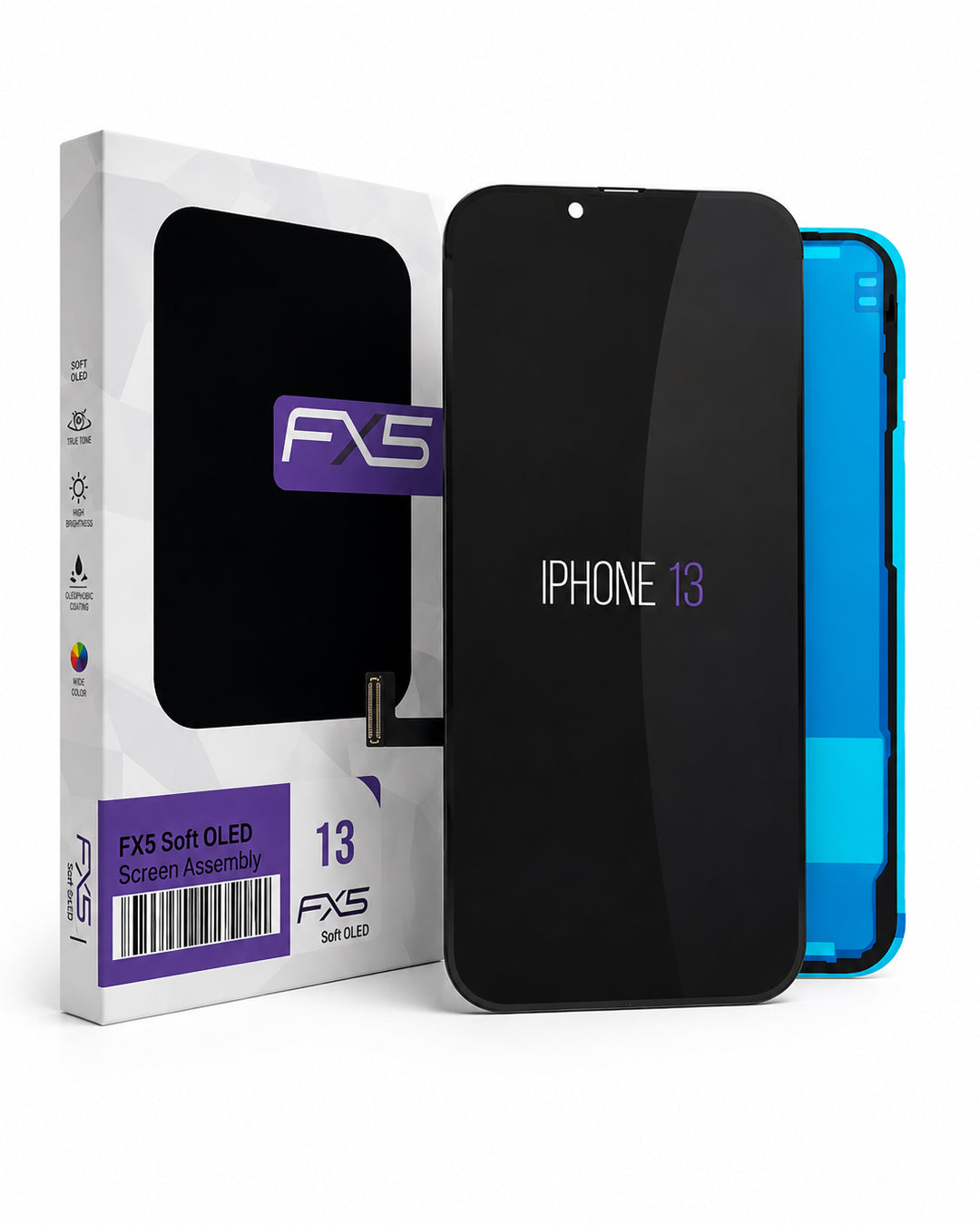 FX5 iPhone 13 Soft OLED replacement screen with True Tone support