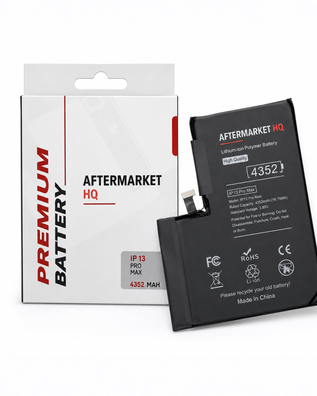 Aftermarket HQ iPhone 13 Pro Max Replacement Battery | 4352mAh–4750mAh | Multiple Options