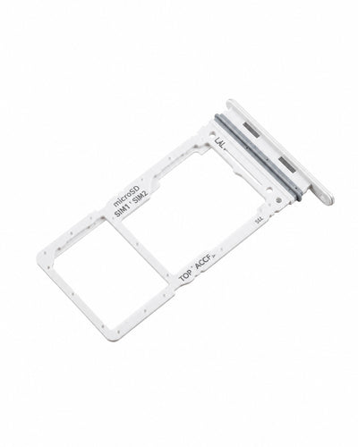 White plastic SIM card tray adapter frame with printed labels for SIM 1/2 and ACC, shown on a plain white background.