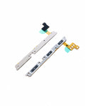 Two replacement flex cable modules for a smartphone, featuring silver metal traces, gold-plated connectors, and small black and green adhesive pads, shown on a plain white background.