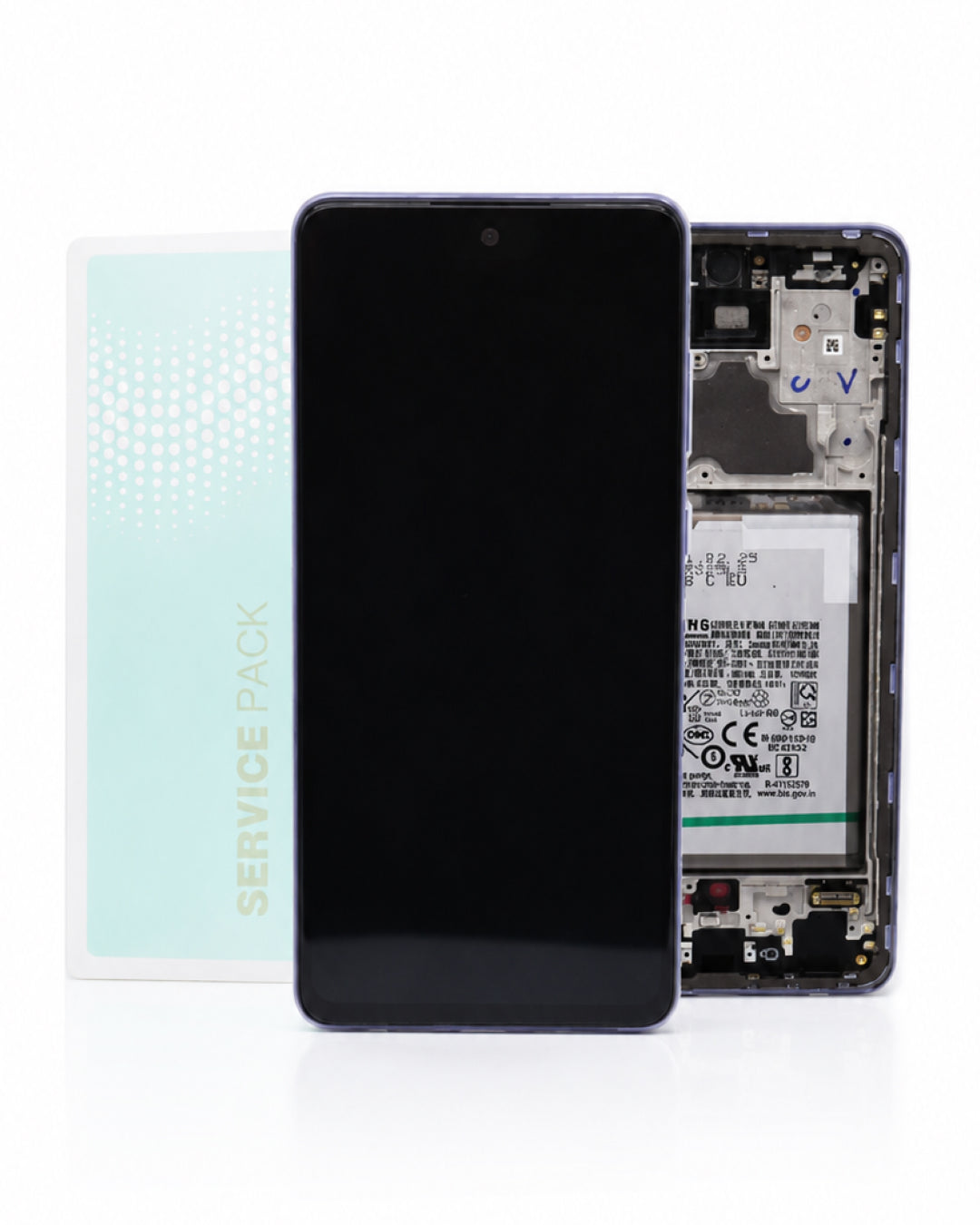 Genuine Galaxy A72 A725 AMOLED Screen Assembly with Chassis