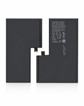 A black rechargeable lithium-ion replacement battery shown from both the front and back sides on a clean white background.