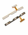 Two replacement flex circuitry components for a mobile phone, one with silver-colored pads and one with black and silver-colored pads, on a solid white background.