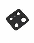 A black square camera lens protector plate with rounded corners and four circular cutouts, featuring the text 'Unibody' printed on one side, shown on a plain white background.