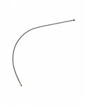 A curved black cable with small gold metal connectors at both ends, shown on a plain white background.