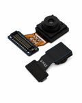 A replacement camera flash module with a black lens housing, a blue connector plug, and an orange flex cable, shown on a clean white background.