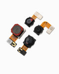 Four replacement smartphone camera flash and sensor flex connectors arranged on a clean white background.