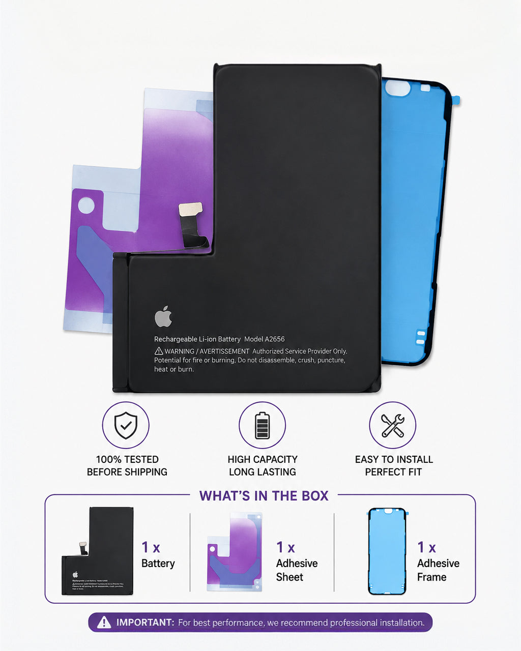 Aftermarket HQ | Apple iPhone 13 Pro Replacement Battery | 3095mAh–3100mAh | Multiple Options
