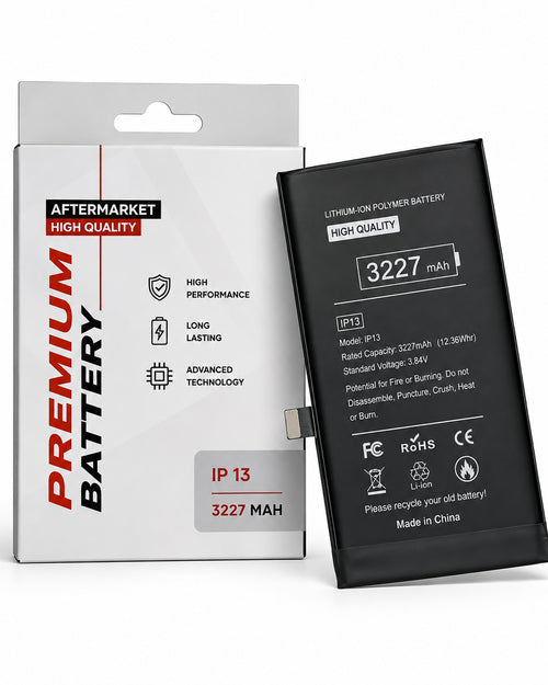 Aftermarket HQ Connect 3227mAh replacement battery with built-in flex for iPhone 13