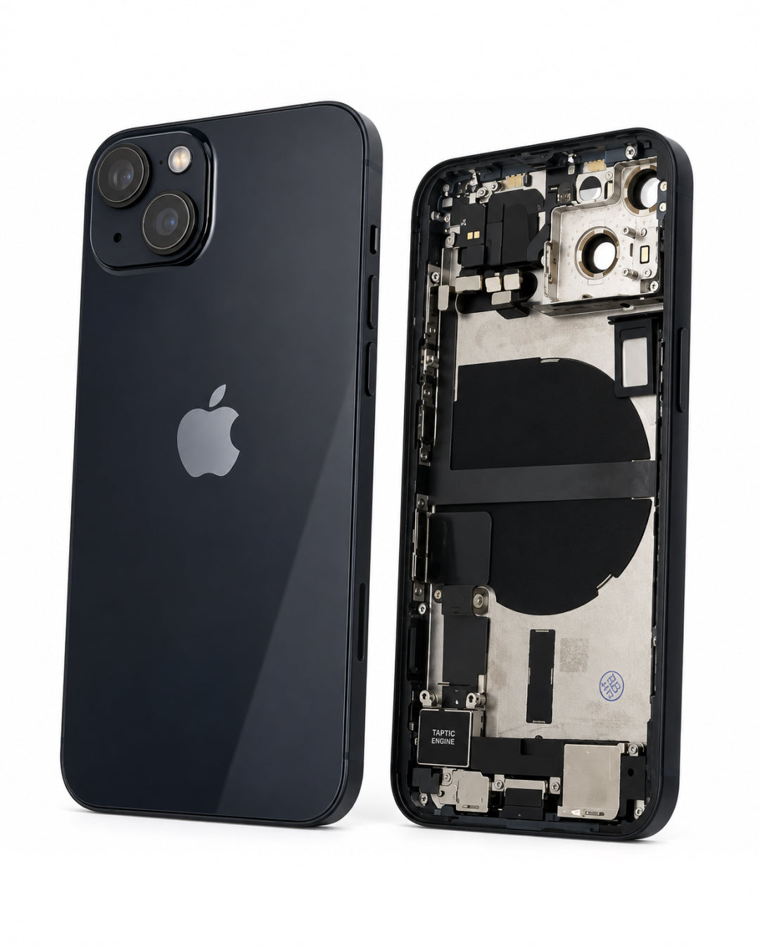 Apple (New) (Reclaimed) black rear housing with parts for iPhone 13
