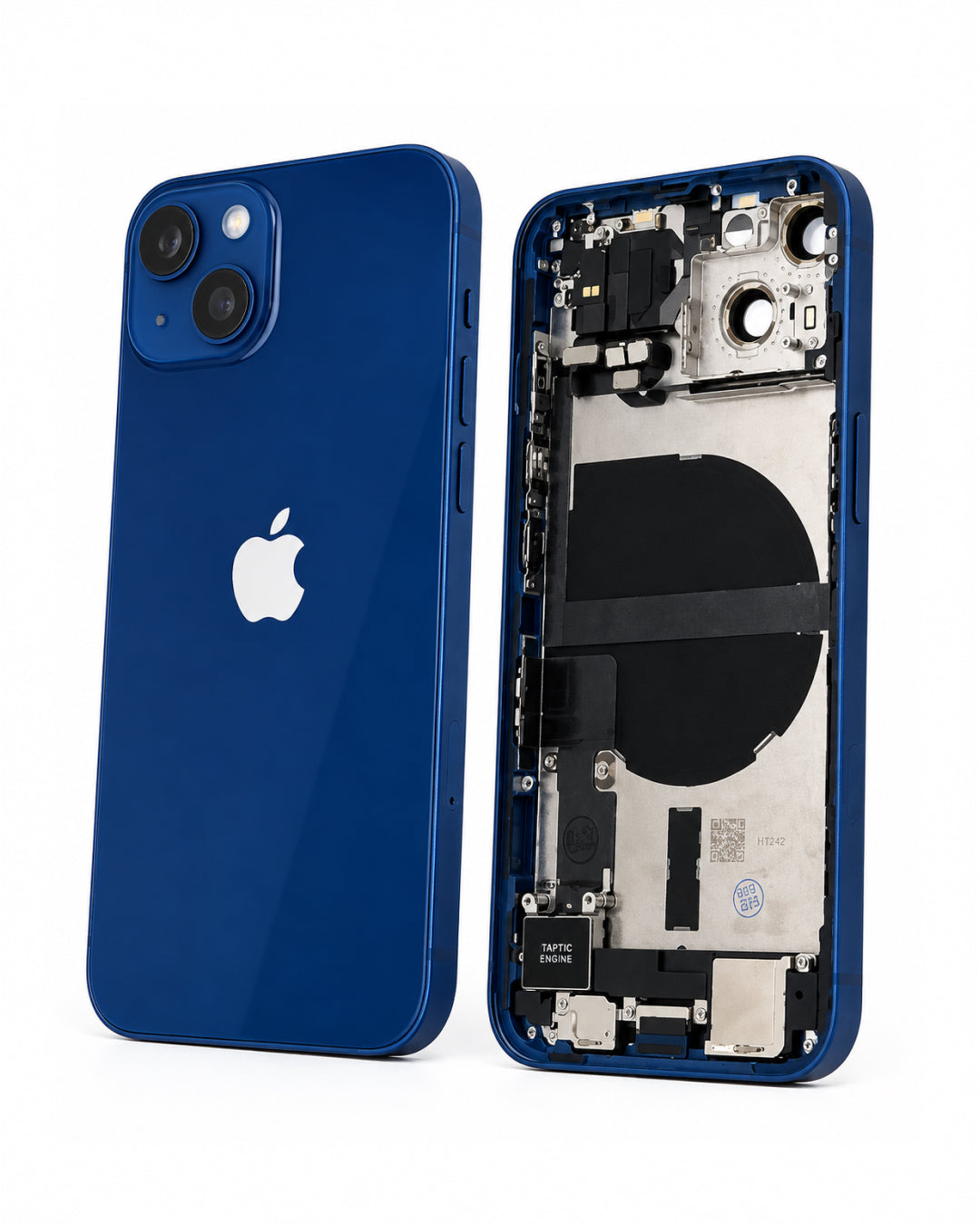 Apple (New) (Reclaimed) blue rear housing with parts for iPhone 13