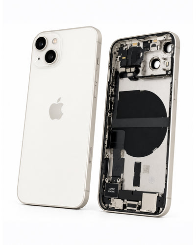 Apple (New) (Reclaimed) Grade C Starlight rear housing with parts for iPhone 13