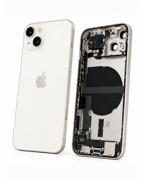 Apple (New) (Reclaimed) Grade C Starlight rear housing with parts for iPhone 13