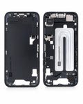 A replacement smartphone outer frame assembly shown disassembled into front and back halves on a white background. The brand name 'AFTERMARKET' is visible on both pieces.