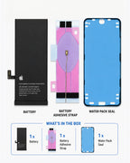What’s in the box with the genuine iPhone 13 A2655 reclaimed battery and battery adhesive strap and waterpack seal